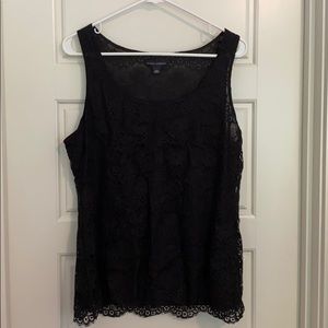 Black Banana Republic lace top women’s large